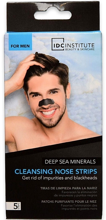 Очищающие полоски для носа для мужчин - IDC Institute Dead Sea Minerals Nose Strips For Men — фото N1