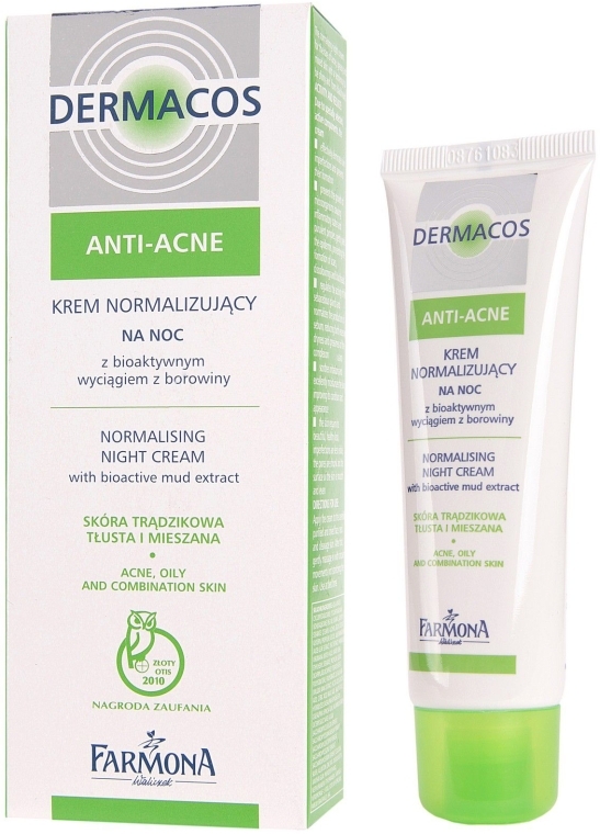 Ночной крем для лица - Farmona Professional Dermacos Anti-Acne Normalising Night Cream