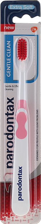 Зубна щітка, екстрам'яка, рожева - Parodontax Gentle Clean Extra Soft — фото N1