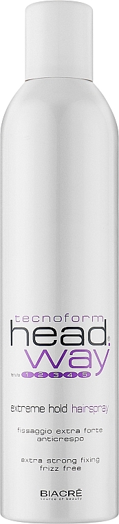 Лак для волосся з UV-захистом - Biacre Tecno Form Head Way Extreme Hold Hair Spray — фото N1
