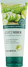 Пенка для умывания лица с экстрактом огурца - Food a Holic Cucumber Fresh Water Foam Cleansing — фото N3