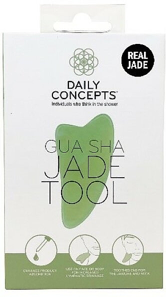 Масажер для обличчя гуаша, нефрит - Daily Concepts Jade Gua Sha Facial Tool — фото N1