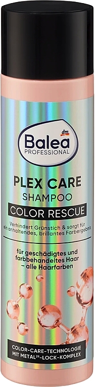 Профессиональный шампунь для поврежденных и окрашенных волос - Balea Professional Plex Care Color Rescue — фото N1