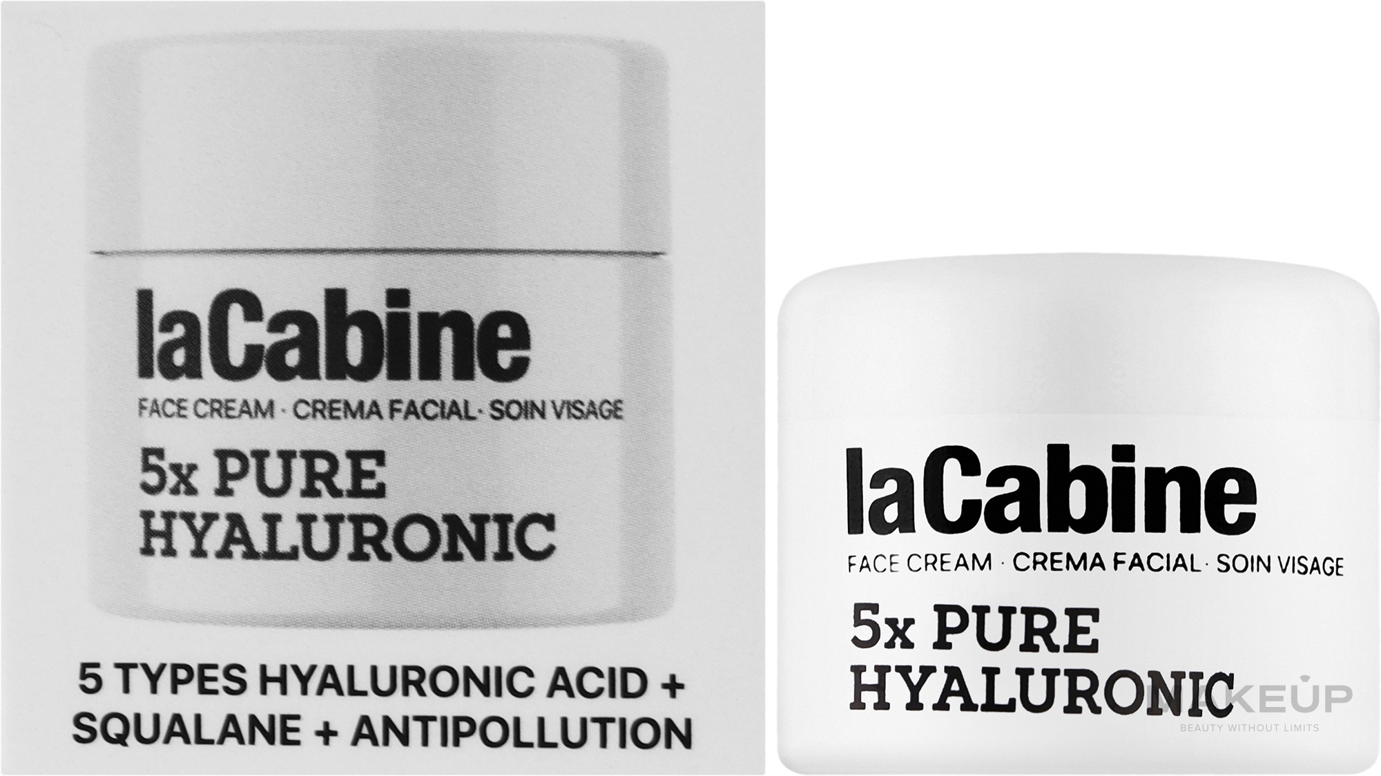 Крем для лица c гиалуроном - La Cabine Pure 5xHyaluronic Cream (мини) — фото 10ml