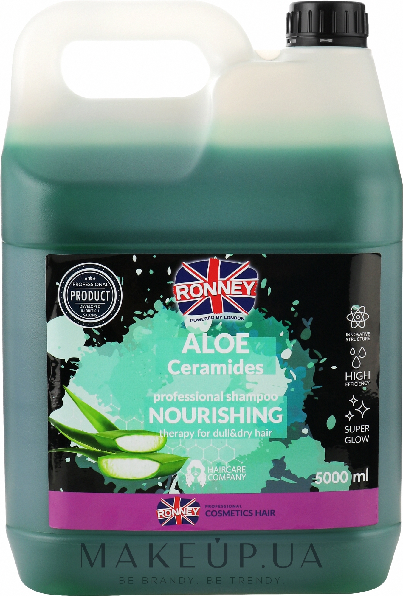 Увлажняющий шампунь для волос - Ronney Professional Shampoo Intensive Moisturizing Natural Aloe Vera — фото 5000ml