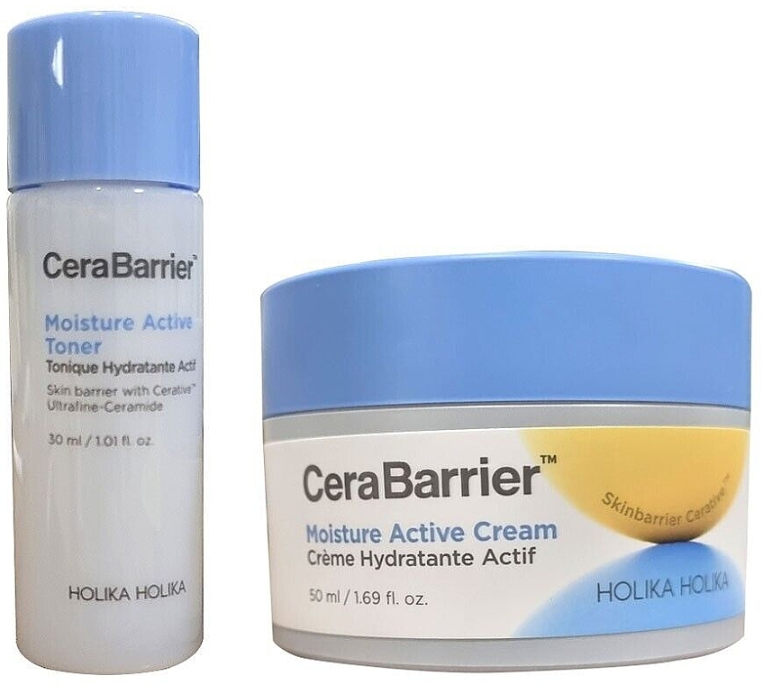 Набір - Holika Holika CeraBarrier Moisture Active Set (cr/50ml + toner/30ml) — фото N1