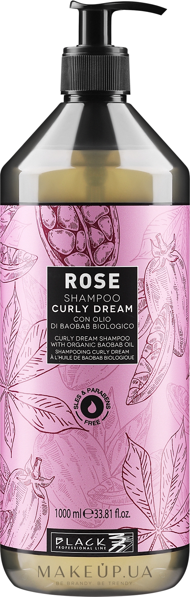 Шампунь для волос - Black Professional Line Rose Shampoo Curly Dream  — фото 1000ml