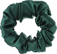 Резинка для волосся з натурального шовку, зелена - ScrunchyUA — фото N1