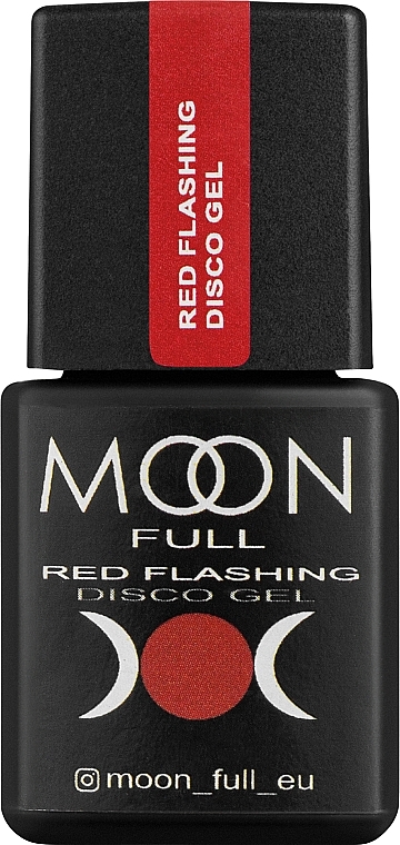 Светоотражающий гель-лак для ногтей - Moon Full Disco Gel Red Flashing — фото N1