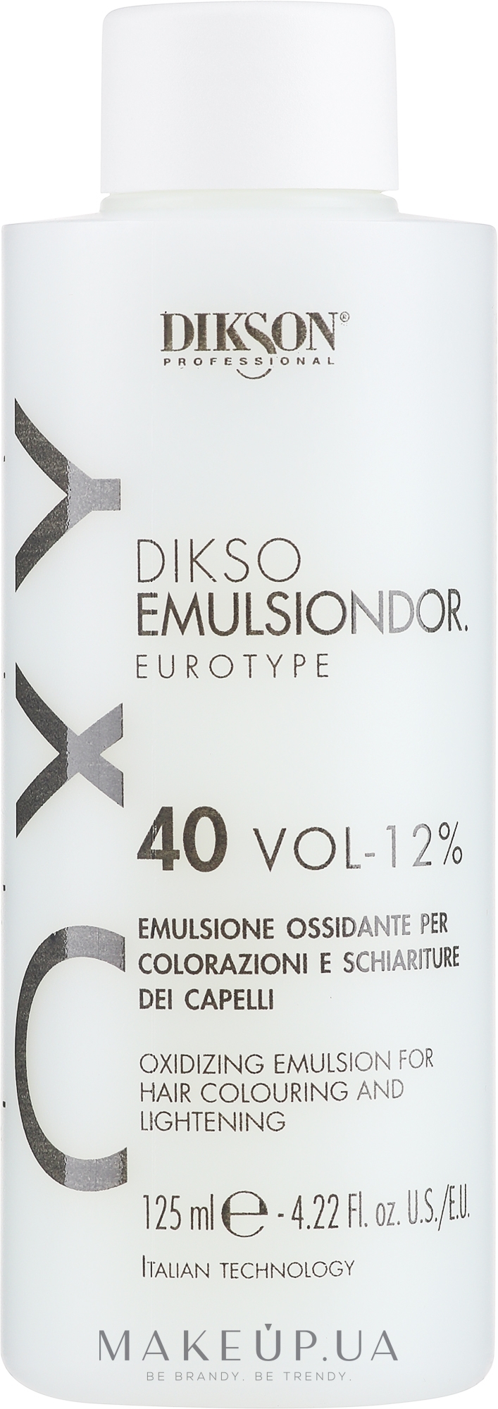 Оксикрем универсальный 12% - Dikson Tec Emulsiondor Eurotype 40 Volumi  — фото 125ml