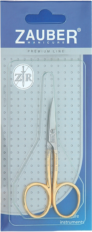 Ножиці для нігтів, золоті, 01-118 - Zauber Premium — фото N1