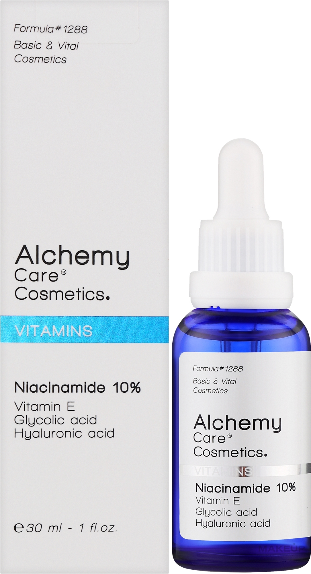 Витаминная сыворотка для лица с ниацинамидом - Alchemy Care Cosmetics Vitamins Niacinamide 10% — фото 30ml