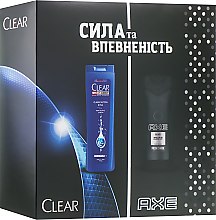 Духи, Парфюмерия, косметика Набор "Сила и уверенность" - Axe + Clear (sh/gel/250ml + shm/250ml)