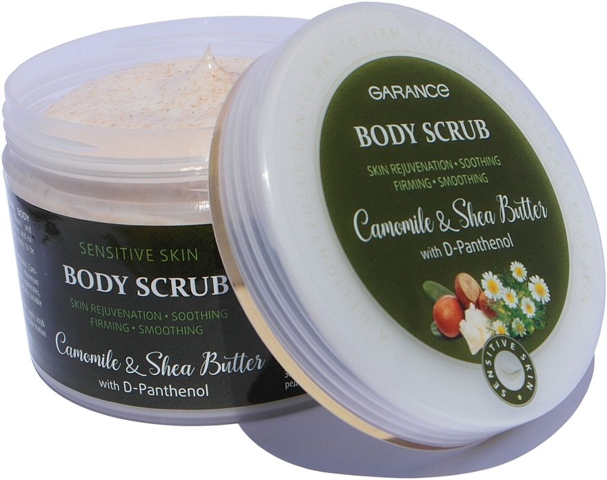 Скраб для чутливої шкіри тіла - Aries Cosmetics Garance Body Scrub with Camomile & Shea Butter — фото N1
