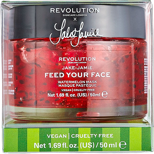 Увлажняющая маска - Makeup Revolution Skincare X Jake Jamie Feed Your Face Watermelon Hydrating Face Mask  — фото N2