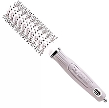 Брашинг для волосся, 20 мм, подвійна щетина - Olivia Garden Expert Blowout Vent Double Bristles White & Grey — фото N1