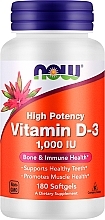 Парфумерія, косметика Желатинові капсули "Вітамін Д3" - Now Foods Vitamin D3 1000 IU