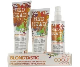 Парфумерія, косметика Набір - Tigi Bed Head Colour Combat Blondtastic (shm/250ml + cond/200ml + balm/250ml)