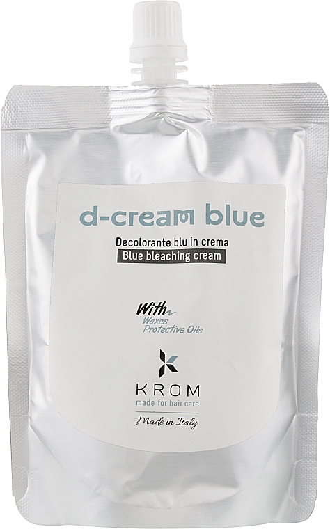 Крем обесцвечивающий для волос голубой с воском и защитными маслами - Krom Bleaches — фото N1