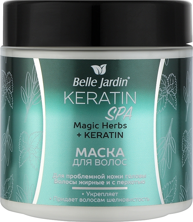 Маска для жирного волосся і з лупою - Belle Jardin Keratin SPA Magic Herbs + Keratin