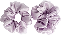 Набор резинок из натурального шелка, размер M, лавандовый - de Lure Scrunchie Set  — фото N1