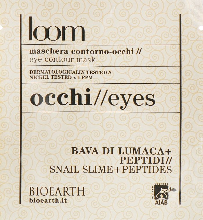 Контурна маска для очей на основі муцину равлика і пептидів - Bioearth Loom