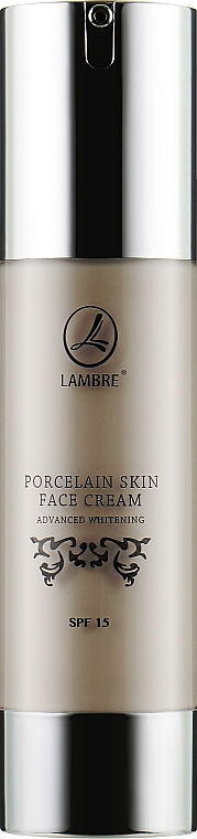 Крем для отбеливания и осветления кожи лица - Lambre Porcelain Skin Face Cream SPF 15 — фото N1