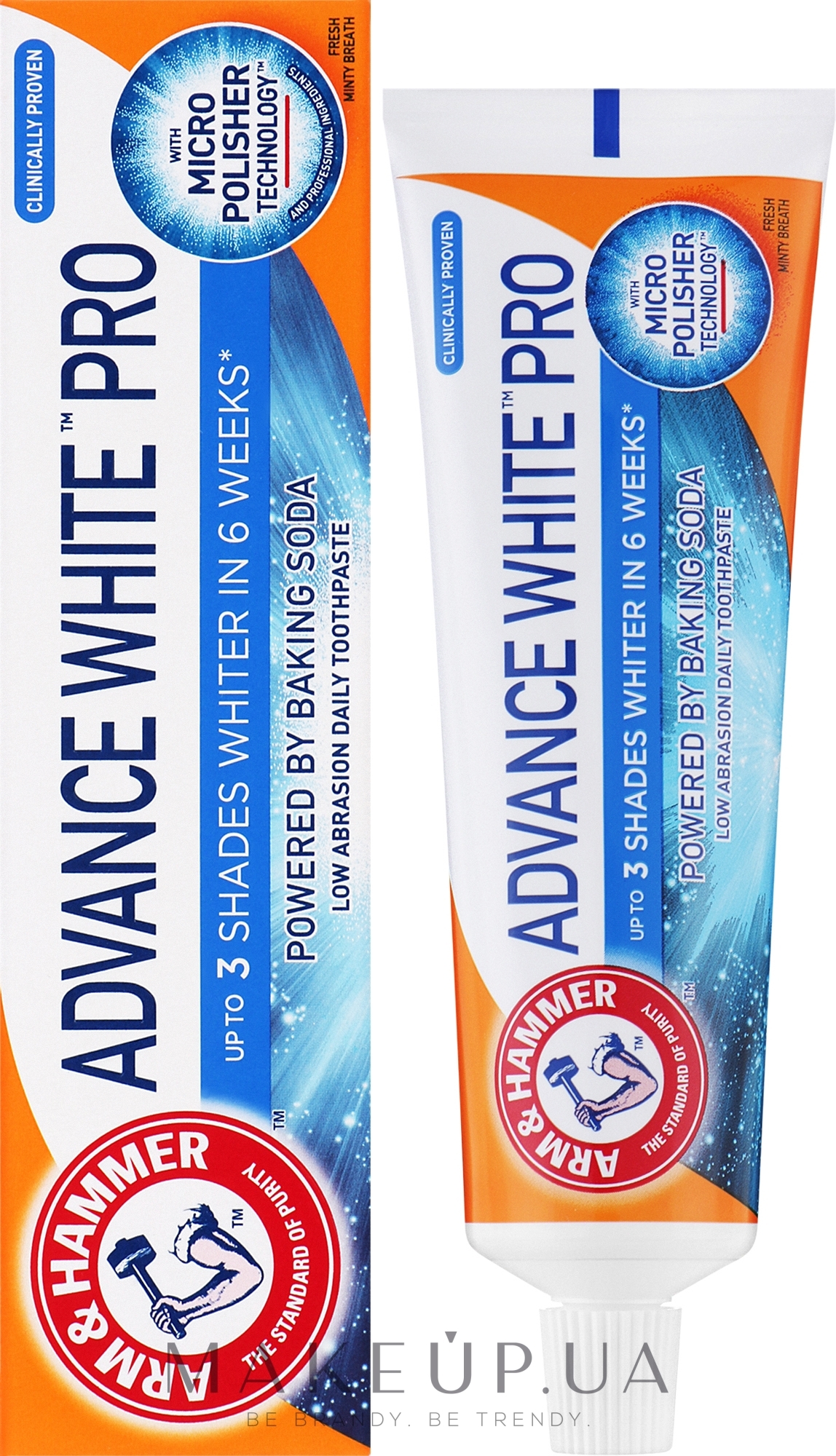 Отбеливающая зубная паста с пищевой содой - Arm & Hammer Advanced White Pro Toothpaste — фото 75ml