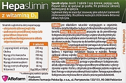 Диетическая добавка "Гепаслимин с витамином D3" - Aflofarm Hepaslimin With Vitamin D3 — фото N2