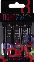Затискачі для волосся натяжні щільні металеві, чорні - Framar Tight Tension Clips — фото N4