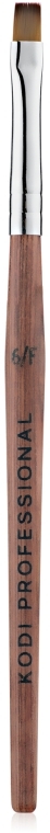 Кисть для гелевого моделирования, деревянная ручка, 6/F - Kodi Professional