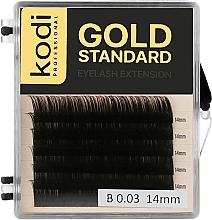 УЦЕНКА! Накладные ресницы Gold Standart B 0.03 (6 рядов: 14 мм) - Kodi Professional * — фото N1