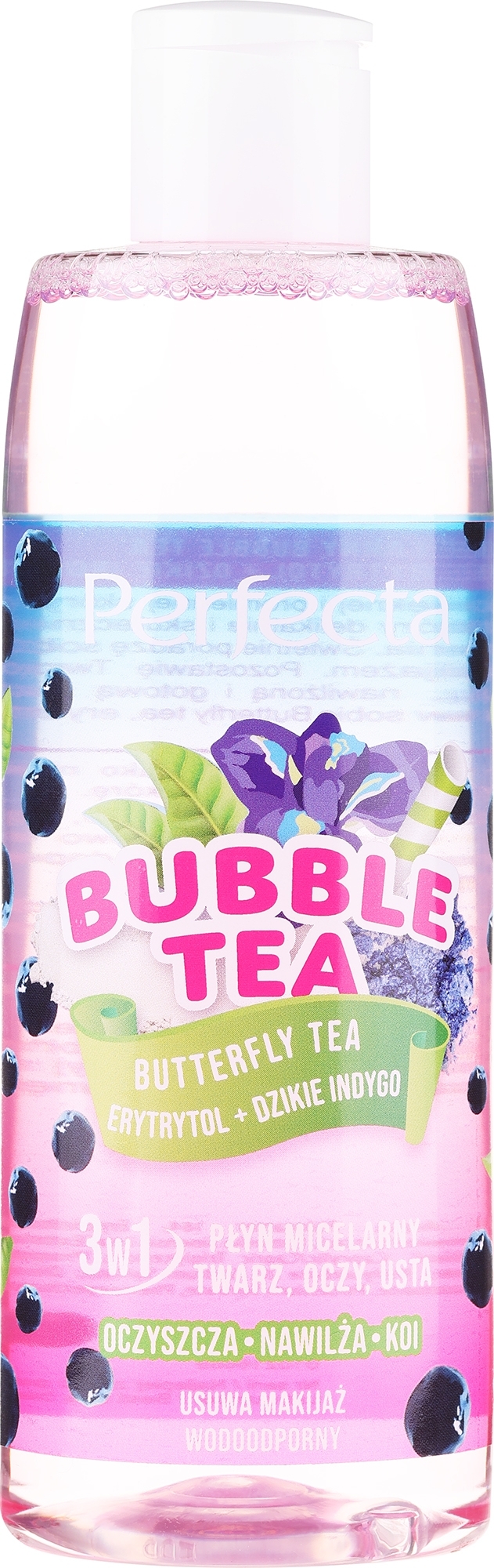 Міцелярна рідина 3 в 1 - Perfecta Bubble Tea Butterfly Tea — фото 300ml