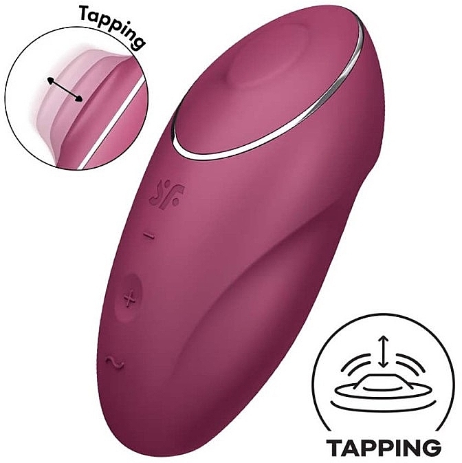 Кліторальний стимулятор, червоний - Satisfyer Tap & Climax 1 Red — фото N2