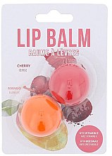 Духи, Парфюмерия, косметика Набор - Cosmetic 2K Duo Lip Balm Set Cherry, Mango (balm/2.8g + balm/2.8g)