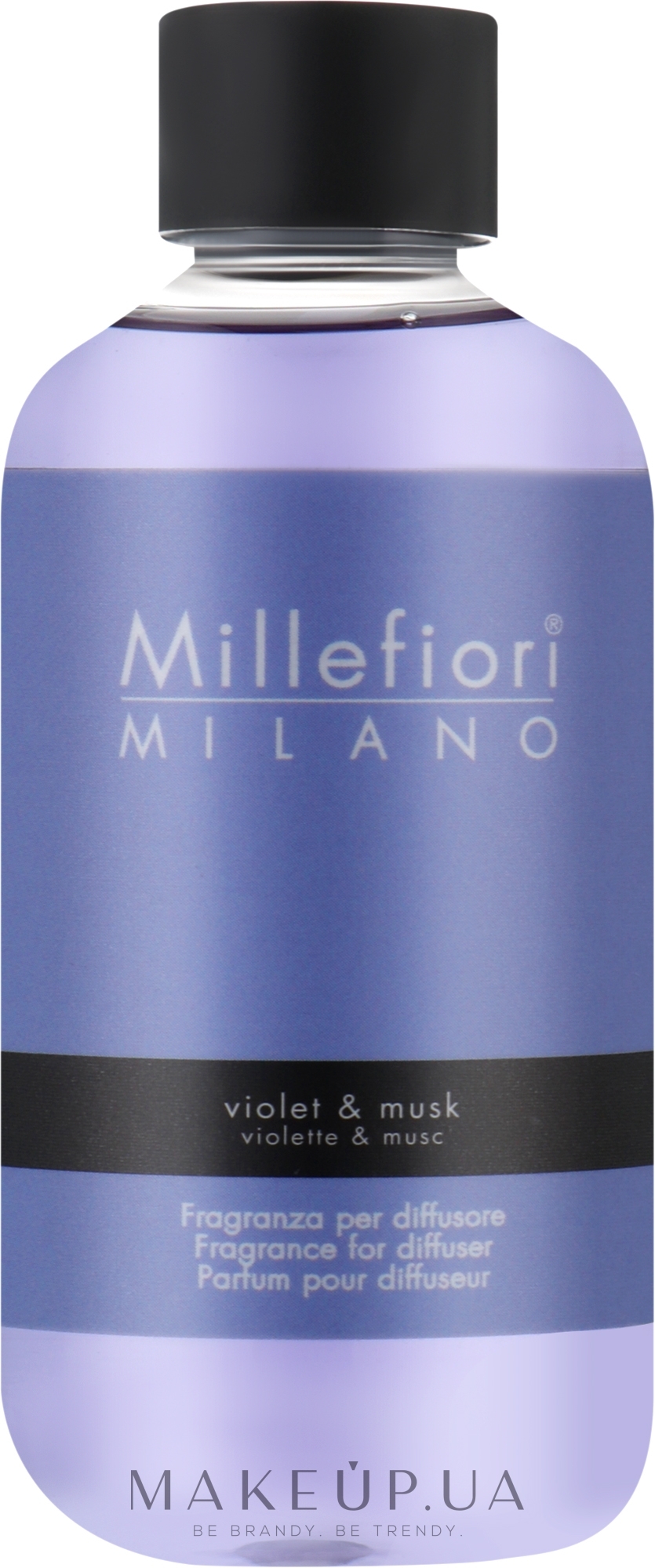Аромадиффузор "Сирень и мускус" - Millefiori Milano Natural Violet & Musk Fragrance Diffuser (сменный блок) — фото 250ml