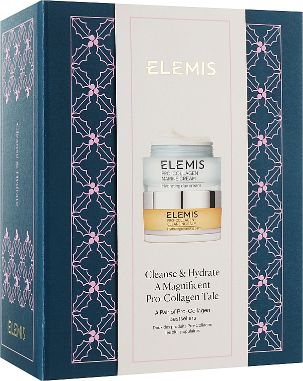 Набор для очищения и увлажнения кожи - Elemis Cleanse & Hydrate A Magnificent Pro-Collagen Tale (f/cr/50ml + f/balm/50g) — фото N1