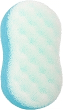Парфумерія, косметика Губка для тіла масажна "Motyl", блакитна - Sanel