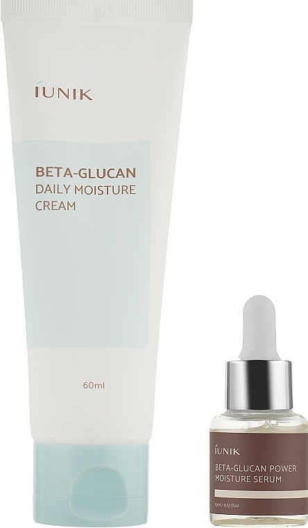 УЦЕНКА Набор - iUNIK Beta Glucan Edition Skin Care Set (cr/60ml + ser/15ml) * — фото N2