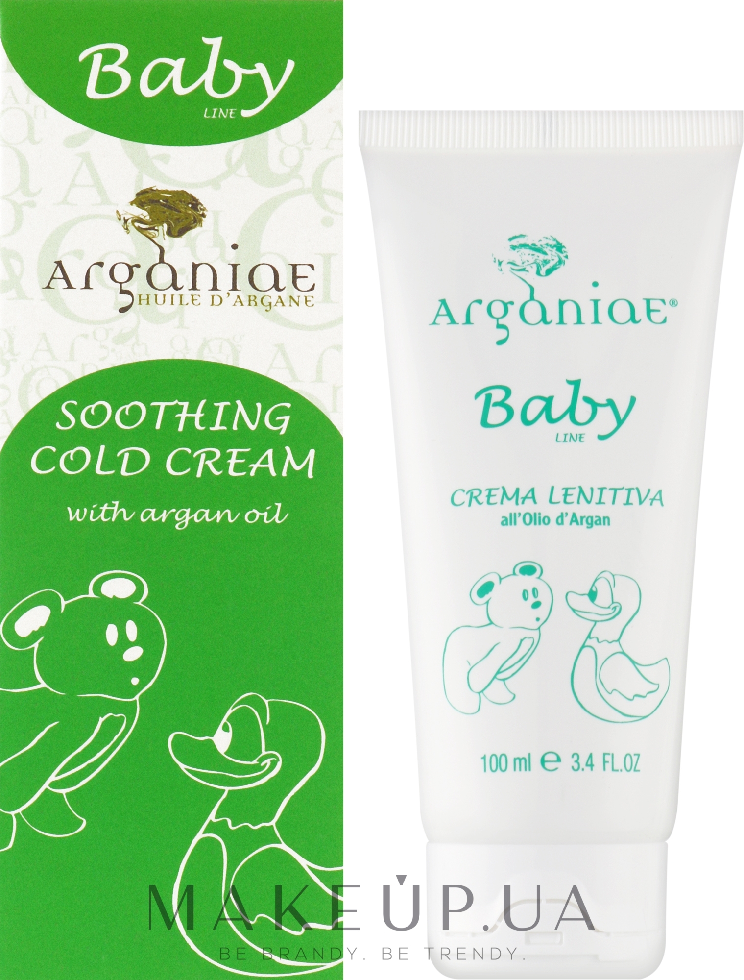 Детский смягчающий успокаивающий защитный крем для лица и тела - Arganiae Baby Soothing Cream — фото 100ml