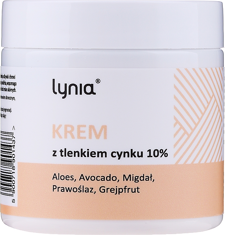 Крем з оксидом цинку 10% - Lynia Zinc 10% Cream — фото N1