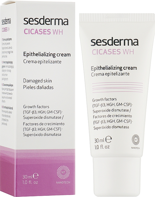 Епітелізуючий крем для тіла - SesDerma Laboratories Cicases Wh Cream — фото N2