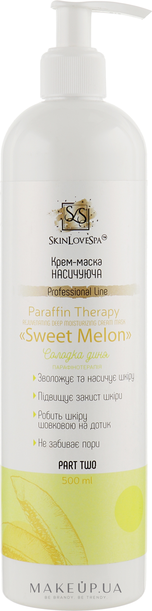 Крем-маска для кожи рук и ног "Sweet Melon" - SkinLoveSpa Paraffin Therapy — фото 500ml