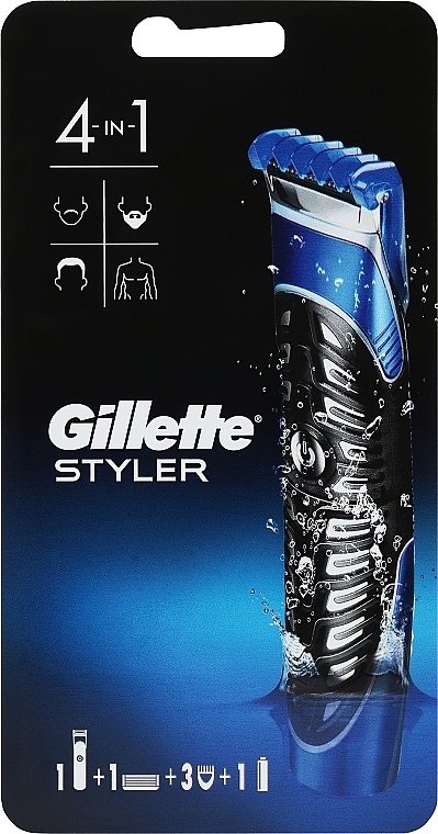 Набор - Gillette Fusion ProGlide Styler (стайлер/1шт + сменная кассета/1шт + насадки/3шт)