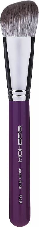 Пензлик для макіяжу, фіолетовий - Eigshow Beauty Angled Blush F621S — фото N1