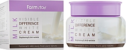 Духи, Парфюмерия, косметика Осветляющий крем для лица с экстрактом молока - FarmStay Visible Difference Milk White Cream