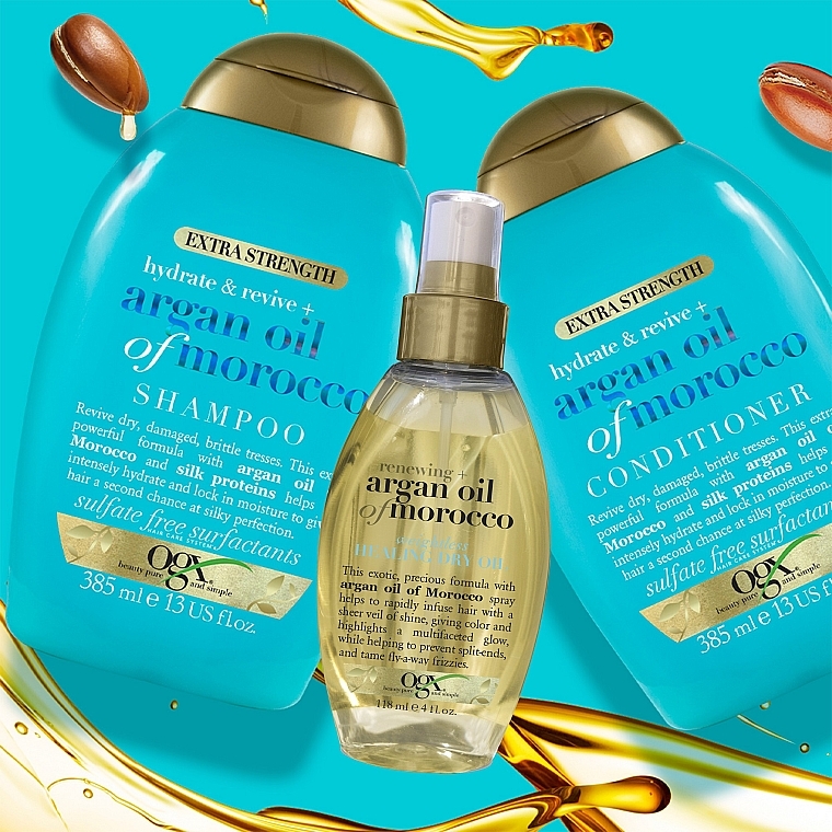 Восстанавливающий шампунь с аргановым маслом Марокко - OGX Argan Oil of Morocco Shampoo — фото N3