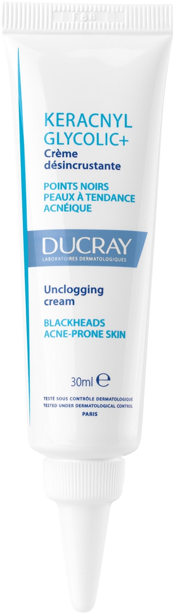 Очищувальний крем від чорних цяток - Ducray Keracnyl Glycolic + Unclogging Cream — фото 30ml