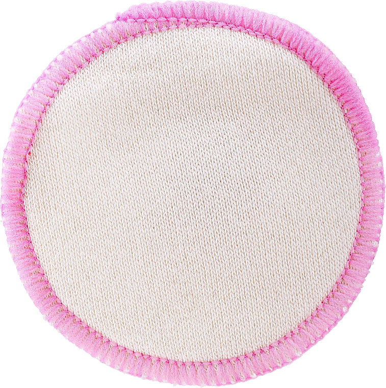 Многоразовый диск для снятия макияжа, бело-розовый - Deni Carte — фото N1