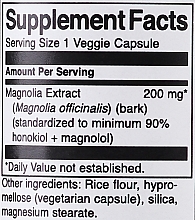 Дієтична добавка "Екстракт Магнолії" 200 мг, 30 шт. - Swanson Magnolia Extract — фото N3